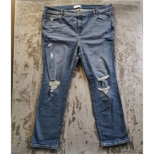 Lane‎ Bryant Jeans Women's Size 22 Blue High-Rise Straight Denim 30.5" Inseam